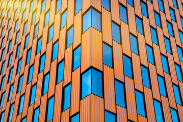 Windows in the modern office building. Business concept