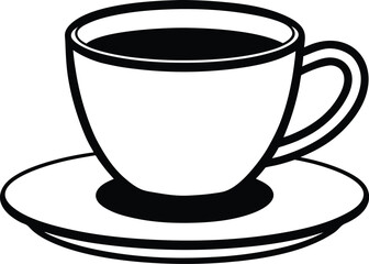 Coffee cup vector silhouette