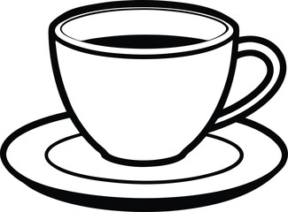 Coffee cup vector silhouette