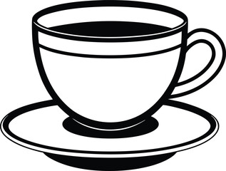 Coffee cup vector silhouette