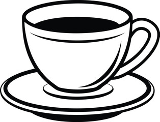 Coffee cup vector silhouette