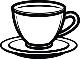 Coffee cup vector silhouette