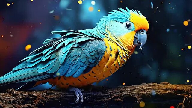 Galaxy Version of parakeet world realistis,ai generative