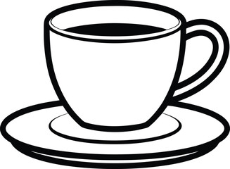 Coffee cup vector silhouette