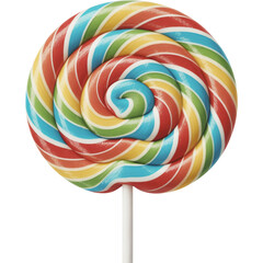 Colorful Spiral Rainbow Lollipop Candy