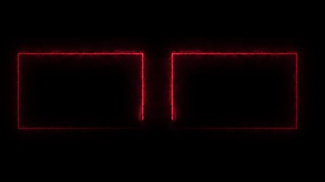 YouTube End Screen Video Template YouTube Outro. Neon End Screen Frame isolated on black background. Youtube end screen dark red theme. Youtube outro end card