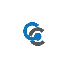 Fototapeta premium CC Letter Initial Logo Design, CC Monogram Logo, cc letter logo design