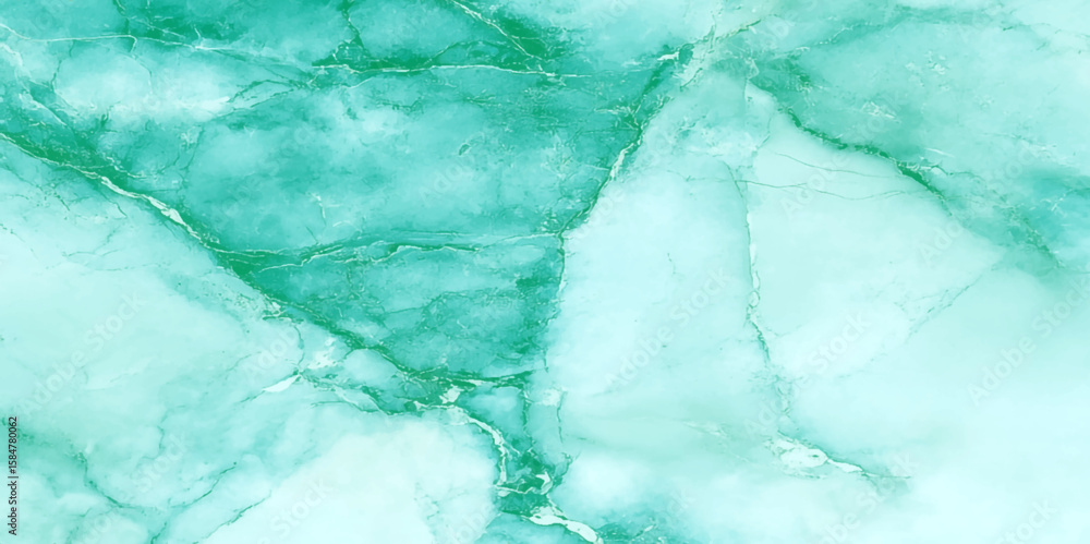 Aufkleber marbled surface with a vibrant green color scheme, it features swirling patterns and delicate veins 