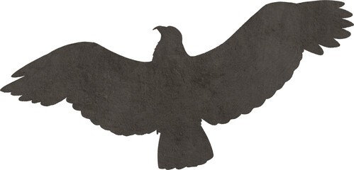 鷹、鷲、鳶のような鳥のシルエットのイラスト素材　