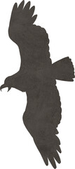 鷹、鷲、鳶のような鳥のシルエットのイラスト素材　