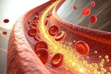 x-default Microscopic view of cholesterol in human artery