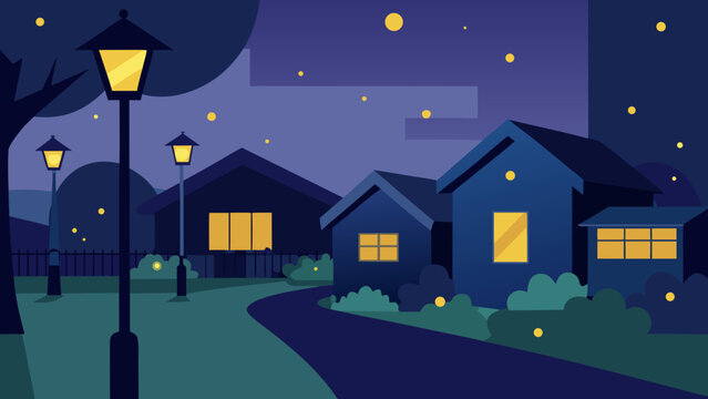 fireflies porch light cartoon neighbor village art