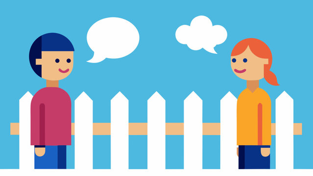 white fence neighbor friendly cartoon home talk