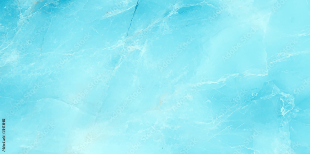 Poster showcases a smooth abstract surface with a predominantly light blue color scheme, it features a marb