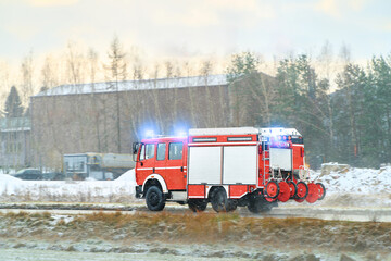 Fire truck responding to emergency call