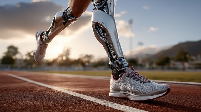 Prosthetic leg running track