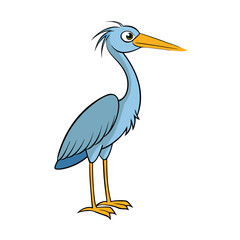 Creative Heron Bird Vector Design