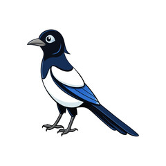 Creative Magpie Bird Vector Design Art