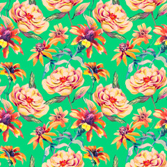 Flowers pattern allover pattern all over abstract pattern