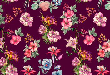 Flowers pattern allover pattern all over abstract pattern
