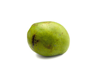 A mango, or Indramayu mango, or Cengkir mango, isolated on a white background. This mango is native...