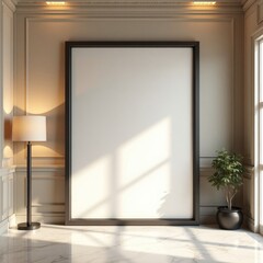 Elegant Empty Frame Mockup Luxury Interior Design