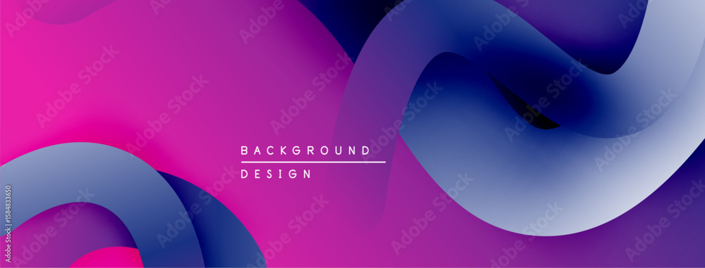 Poster abstract fluid shapes, vibrant purple hues, modern design. smooth gradients create dynamic visual fl