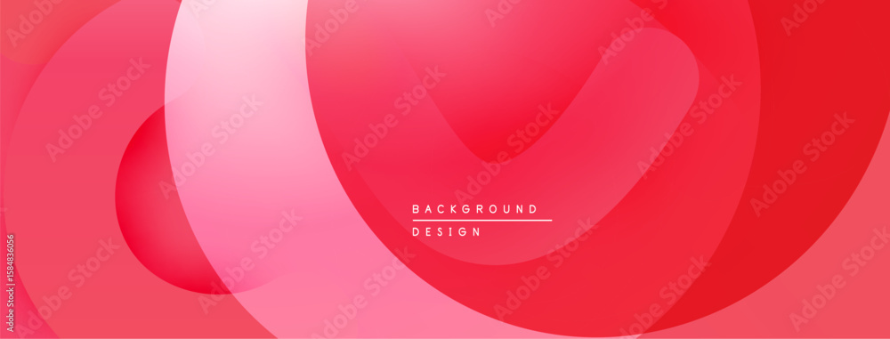 Poster abstract red background. overlapping shapes create dynamic, modern visual effect. smooth gradients o