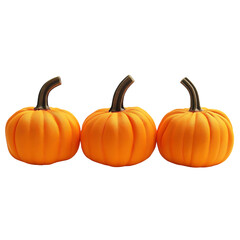 Obraz premium Three Miniature Pumpkins: Autumn Harvest Decoration