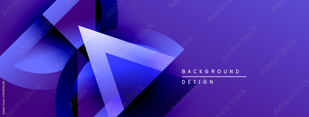 Poster abstract purple design features flowing shapes, dynamic curves. modern background with gradient effe
