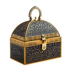 Luxurious Black & Gold Treasure Chest: Elegant Design & Craftsmanship