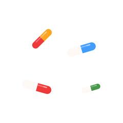 Flat Pharmaceutical Medicine Illustrations