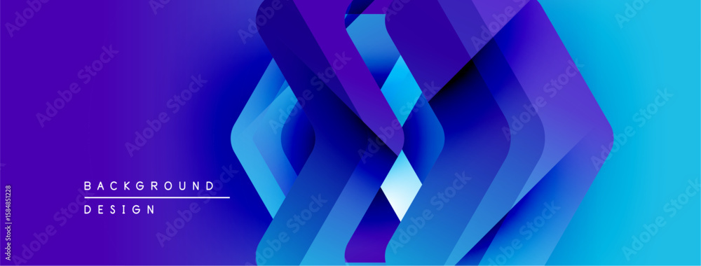 Poster abstract blue gradient layers create dynamic visual effect. modern design suitable for backgrounds, 