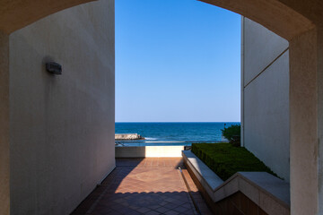 passage to the sea at the hotel
