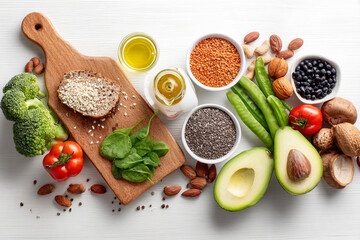 Minimalist Healthy Food Composition