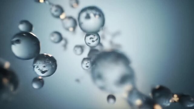Liquid Time Loop Abstract Fluid Motion Representing Time