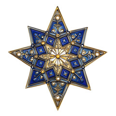 Blue and Gold Star Ornament: Festive Holiday Decoration
