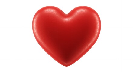 Fototapeta premium High-Resolution PNG of Realistic Red Heart on White Background