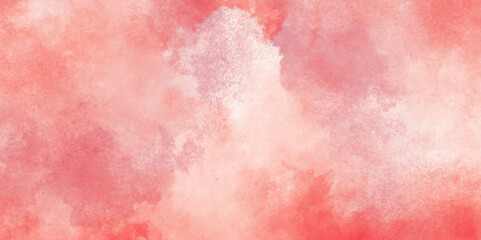 Beautiful watercolor art background. Pink and yellow shades aquarelle painted paper textured stain element for text design, Watercolor texture for cards, flyers, poster, banner background.