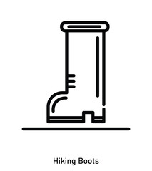 Hiking Boots Icon – Outdoor Footwear for Camping and Trekking