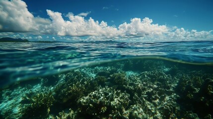 Waves gently rolling over the surface of the sea