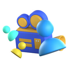 People in Production 3D Icon Colorful Design