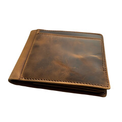Distressed Leather Wallet: Rustic Brown Men's Bifold