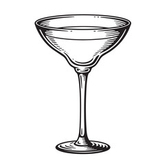 Elegant coupe glass with liquid cocktail glass drinkware
