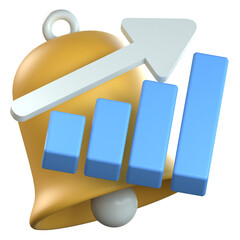 Bell 3D Icon Colorful Style