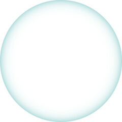 Abstract teal gradient sphere on a clean white background