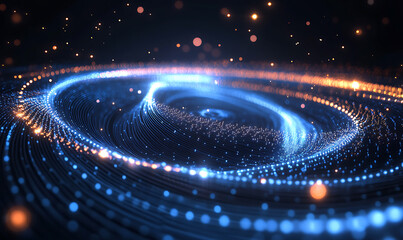 3D abstract visuals and futuristic elements isolated on black, designed for versatile commercial use across technology, minimal, sci-fi, and eco concepts