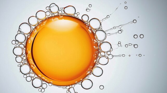Detailed imagery of the egg cell in the fertilization process.