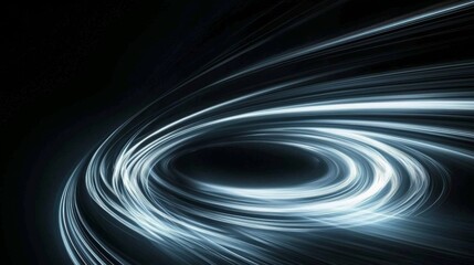 An abstract illustration of kinetic movement encapsulated by swirling lines.