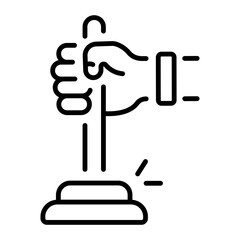 A linear style icon representing unclogging 